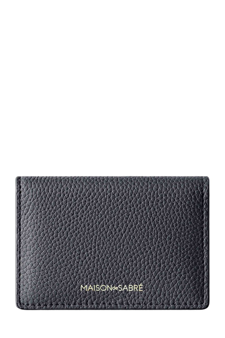 Leather Card Case, Main, color, Graphite Grey