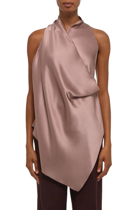 Drape Sleeveless Silk Top