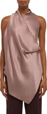 Helmut Lang Drape Sleeveless Silk Top