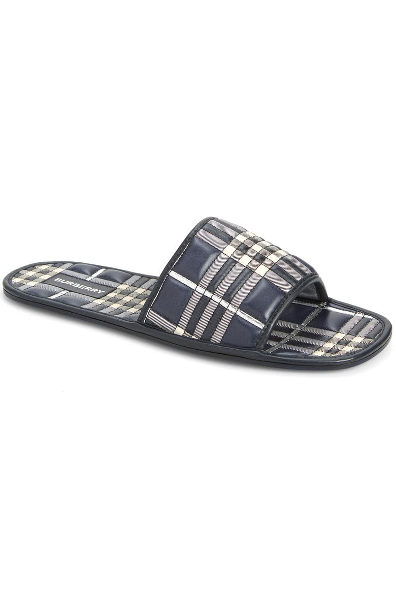 Burberry Quilted Check Slide Sandal, Main, color,