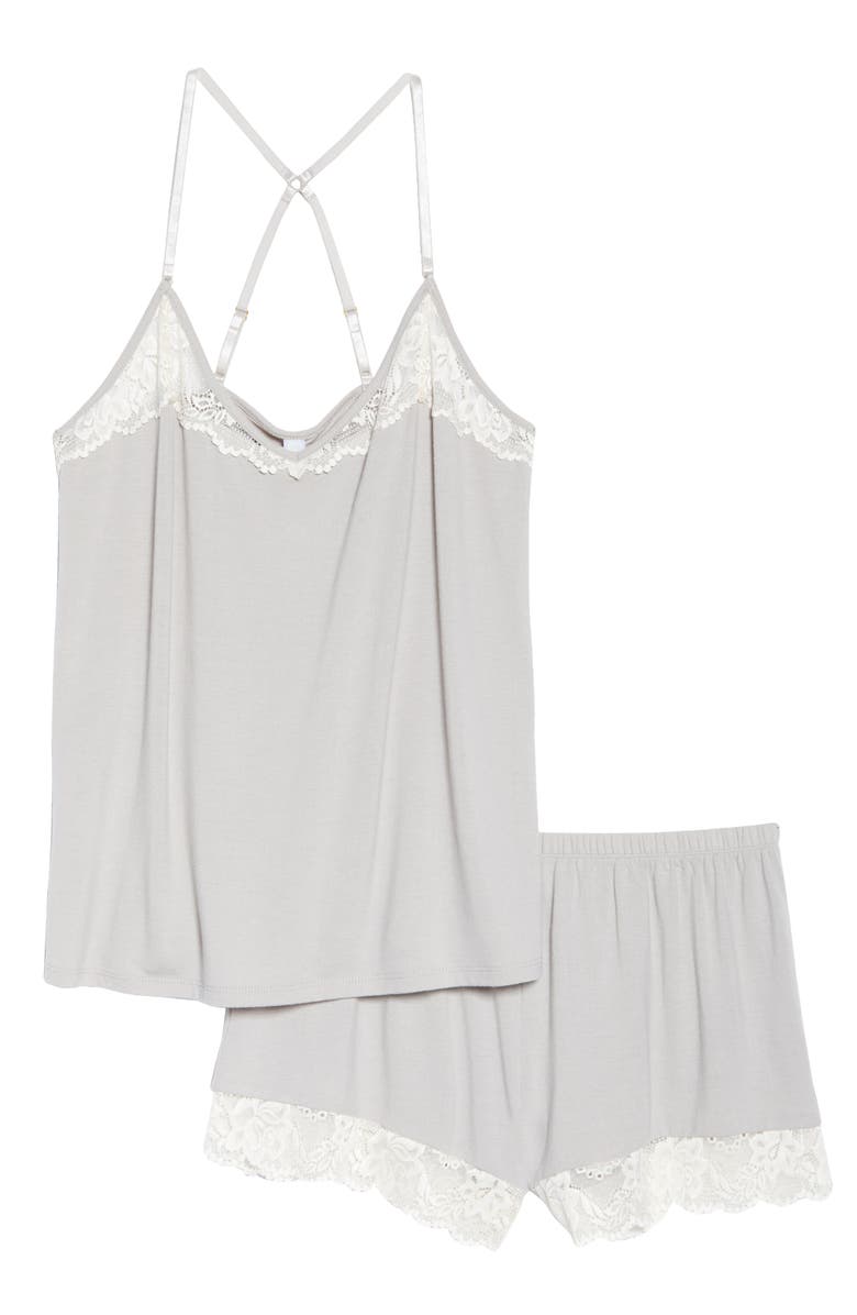 Flora Nikrooz Frida Lace Trim Short Pajamas, Alternate, color, 