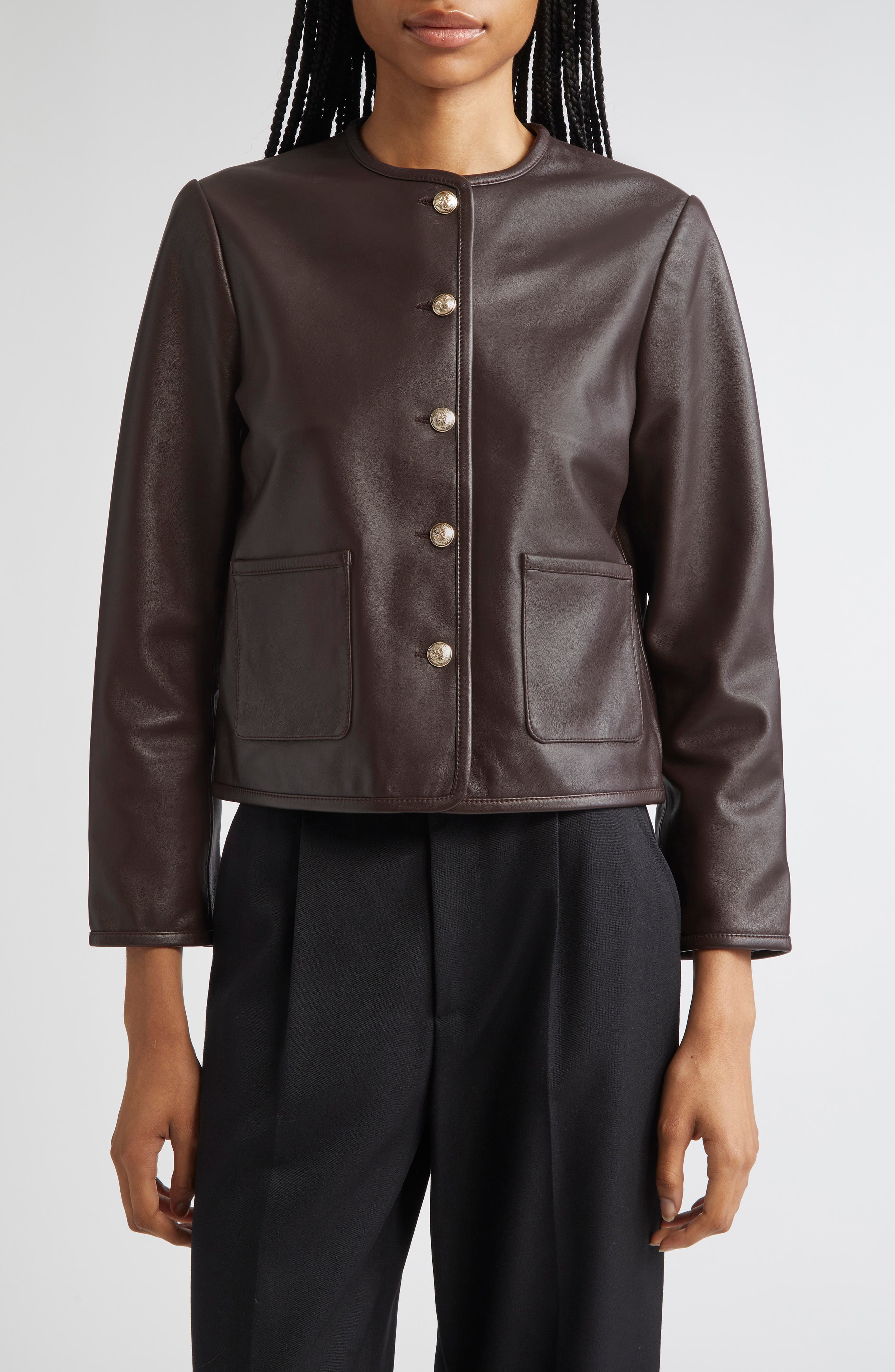 Reiss Gracie Leather Jacket