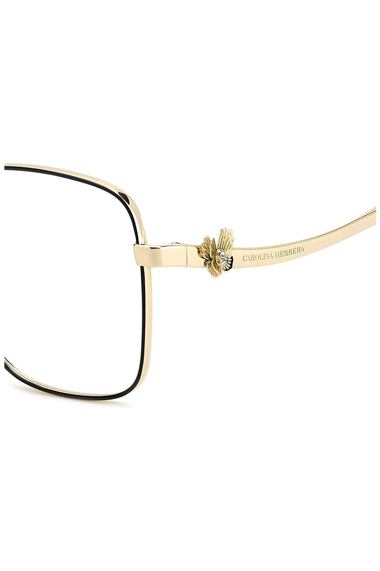 56mm Square Reading Glasses, Alternate, color, GOLD BLACK