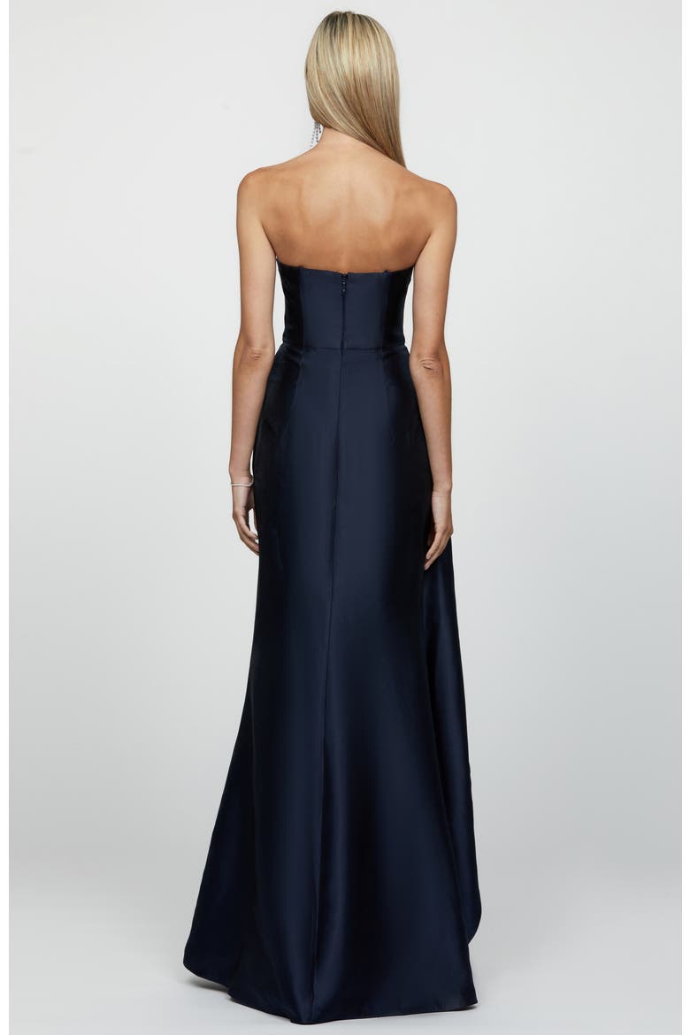 Kasery Asymmetric Gown, Alternate, color, NAVY