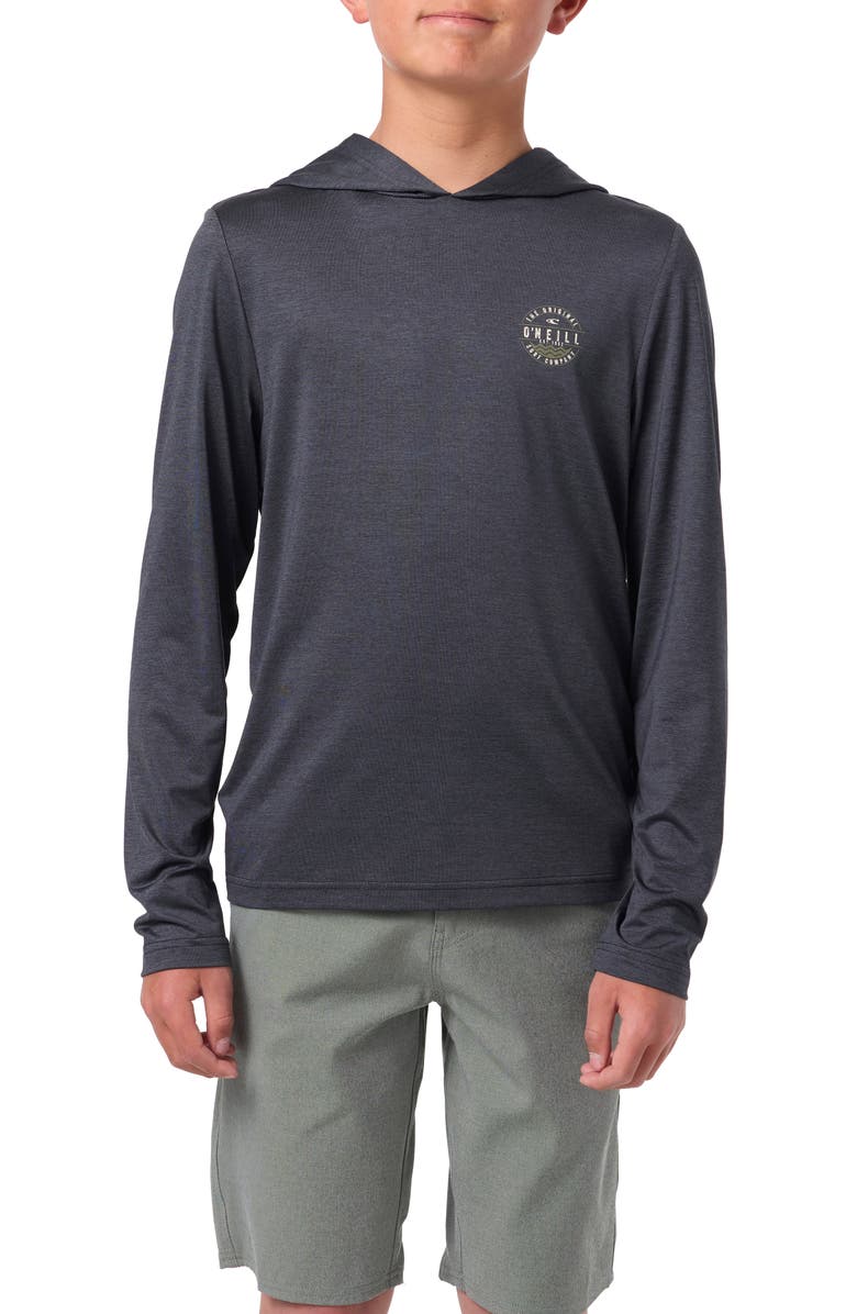 O'Neill Kids' TRVLR UPF Long Sleeve Hooded Performance T-Shirt, Main, color, 