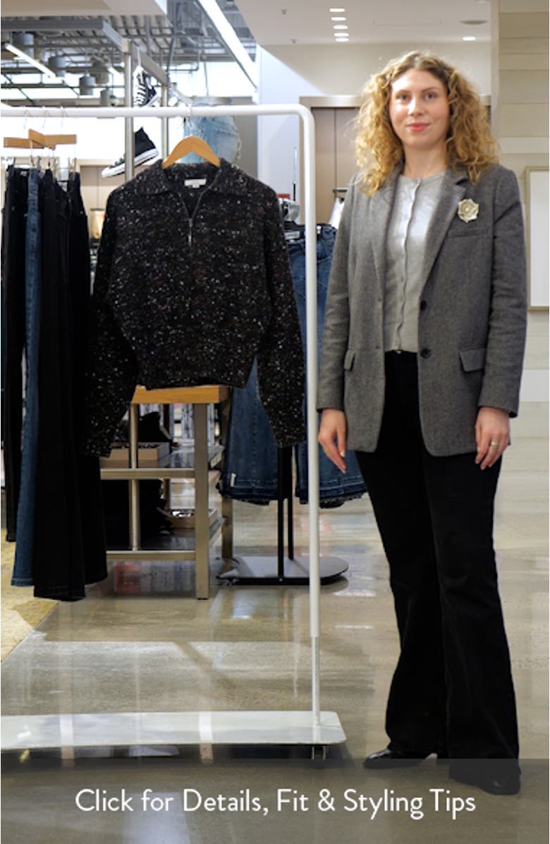 Donegal Front Zip Wool & Silk Sweater, sales video thumbnail