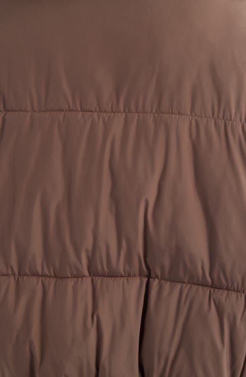 Bernardo Knit Collar Crop Puffer Jacket