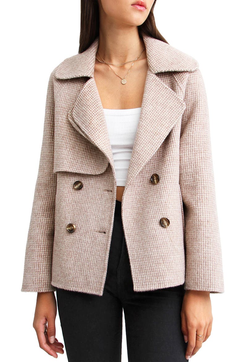 I'm Yours Wool Blend Peacoat, Main, color, BEIGE