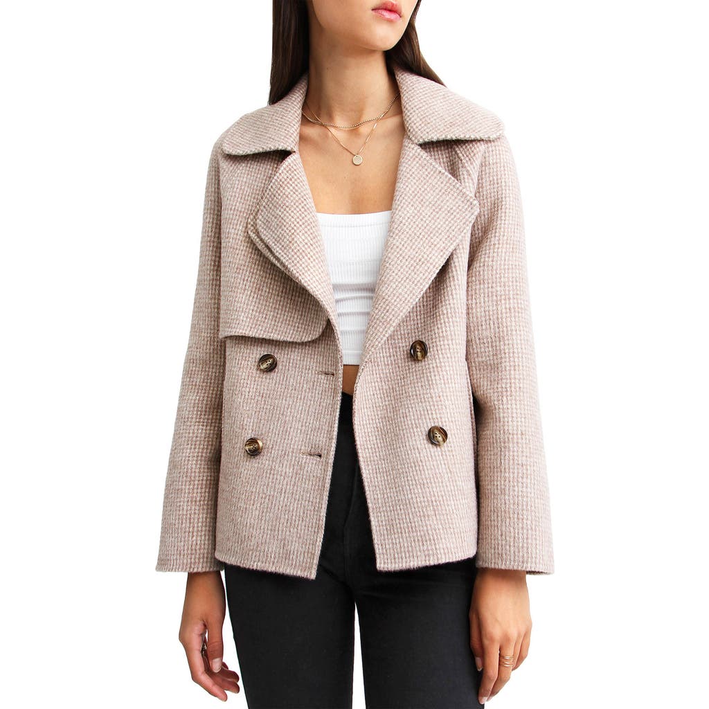 Belle & Bloom I'm Yours Wool Blend Peacoat In Beige