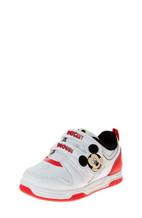 JOSMO Kids' Mickey Mouse Sneaker in White/red 
