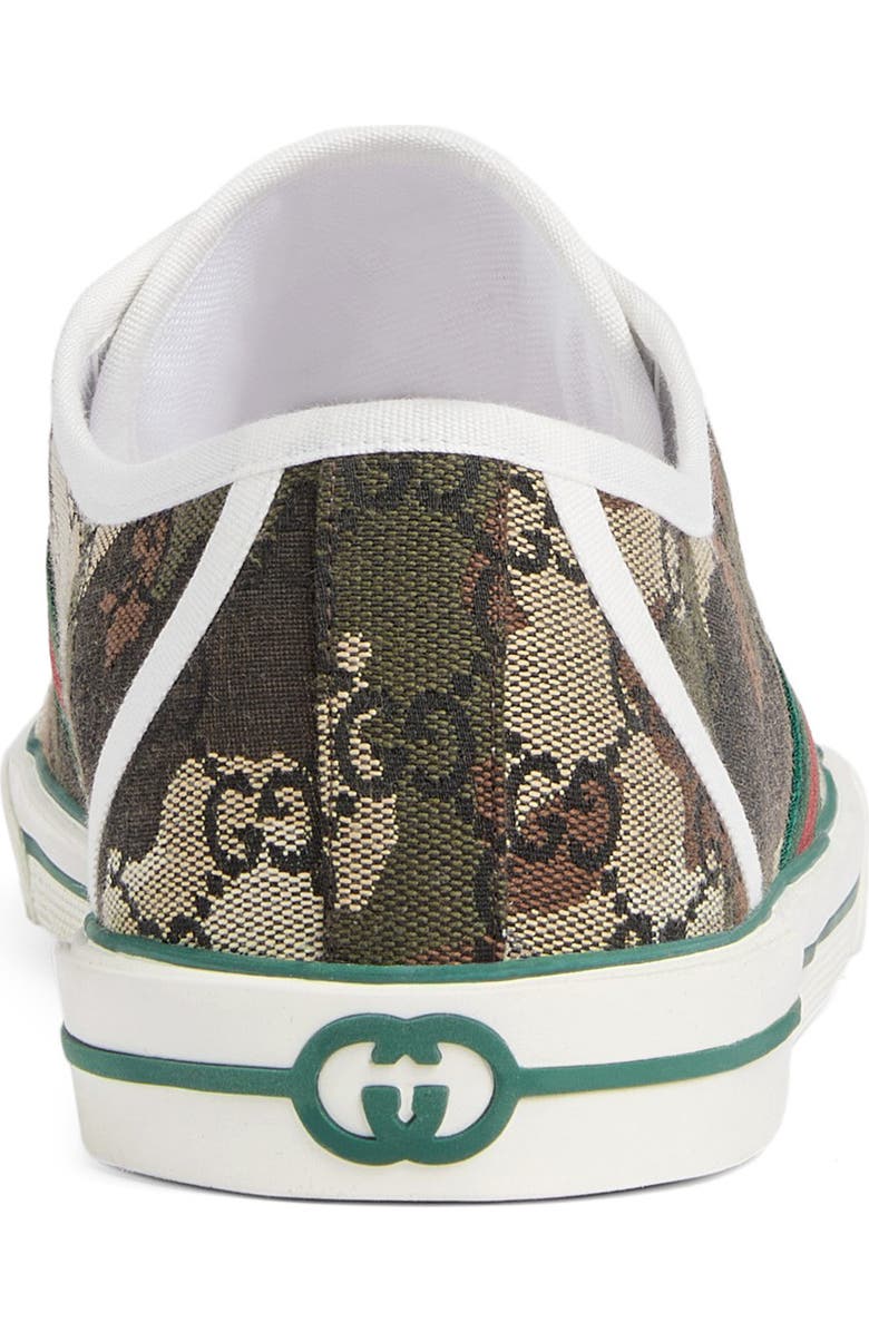 Gucci Tennis 77 Low Top Sneaker, Alternate, color, Beige/ Green Multi