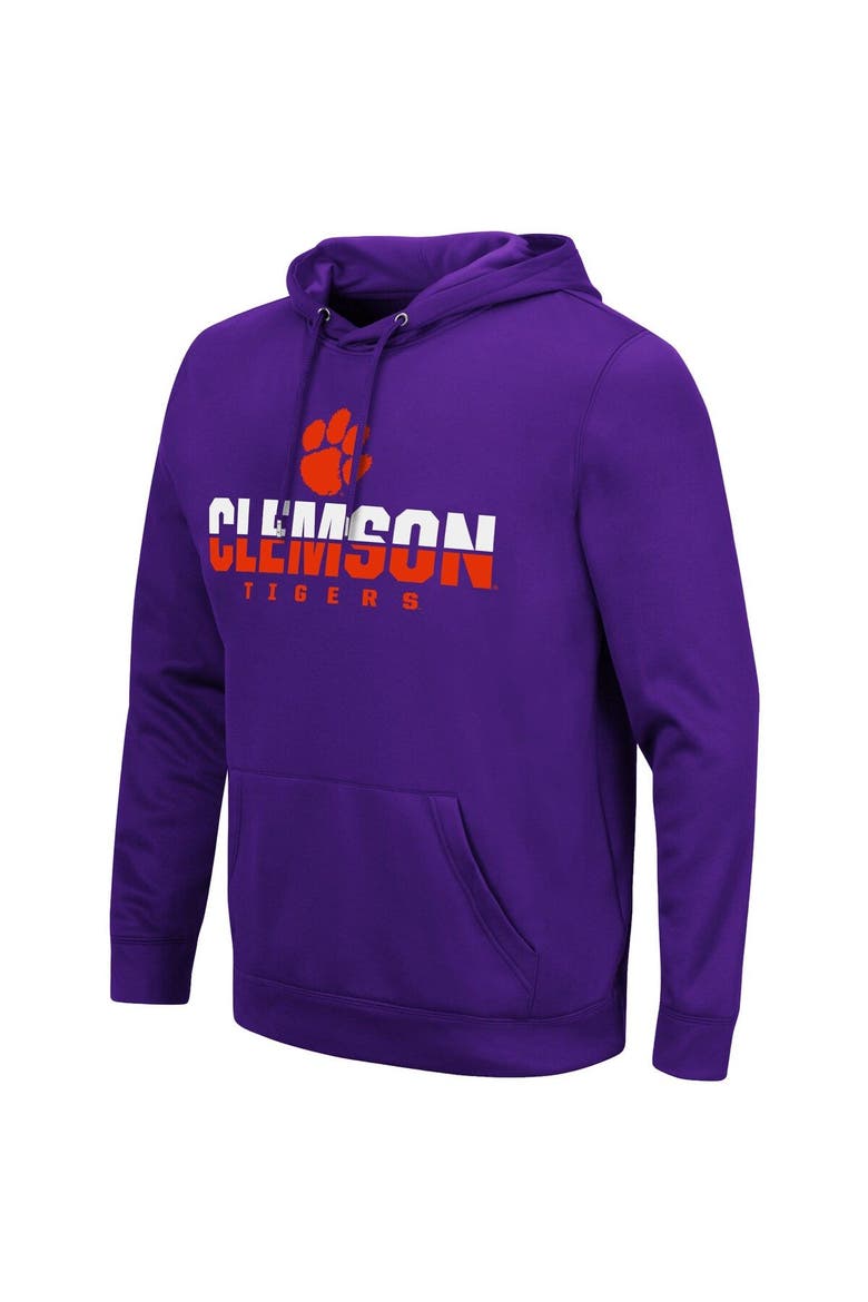Men's Colosseum Purple Clemson Tigers Lantern Pullover Hoodie, Alternate, color, Purple