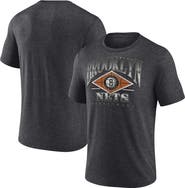 FANATICS Men's Fanatics Branded Heather Charcoal Brooklyn Nets True Classics Power Phase Tri-Blend T-Shirt