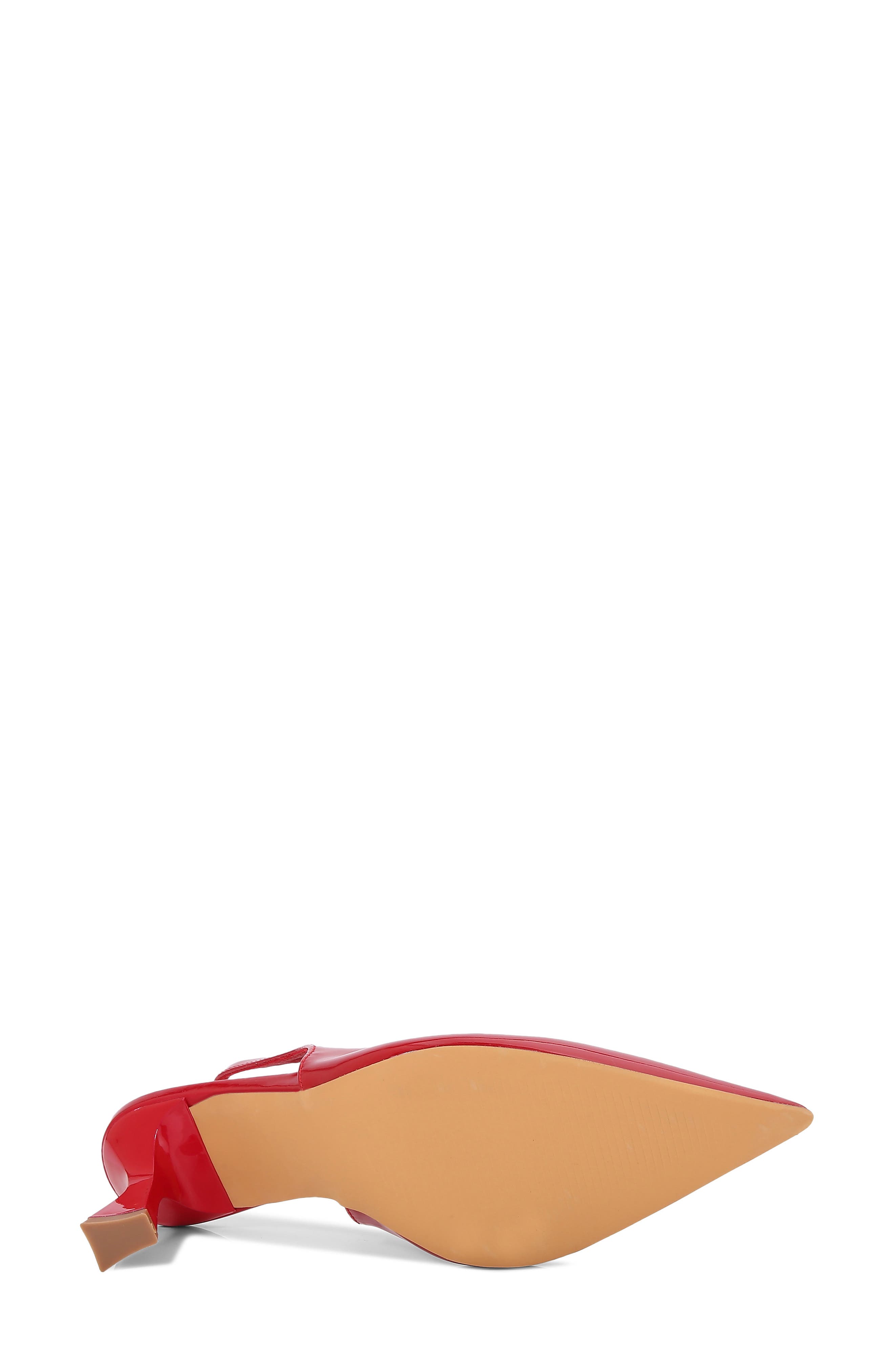 Lily Faux Leather Slingback Pump, Alternate, color, RED