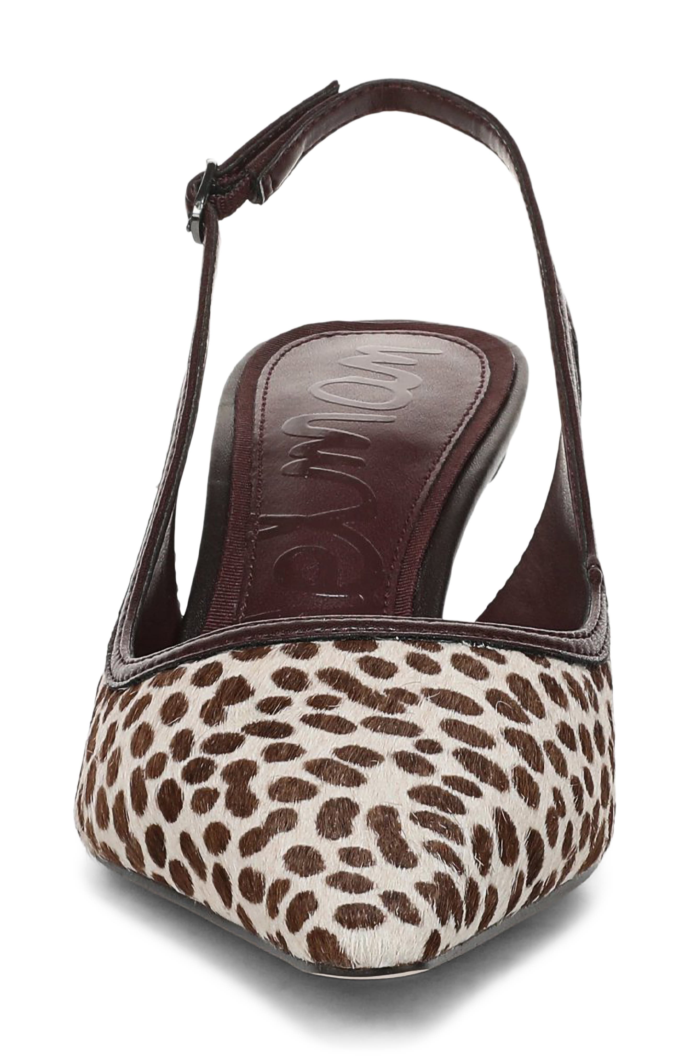 Bianka Slingback Mesh Pointed Toe Pump, Alternate, color, CHOCOLATE MULTI