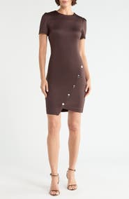 Tommy Hilfiger Short Sleeve Scuba Sheath Dress