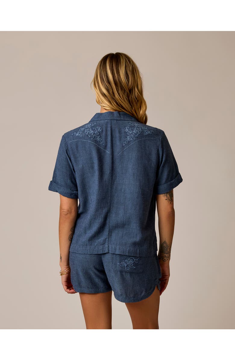 Carve Designs Luca Linen Shirt, Alternate, color, Captain Chambray