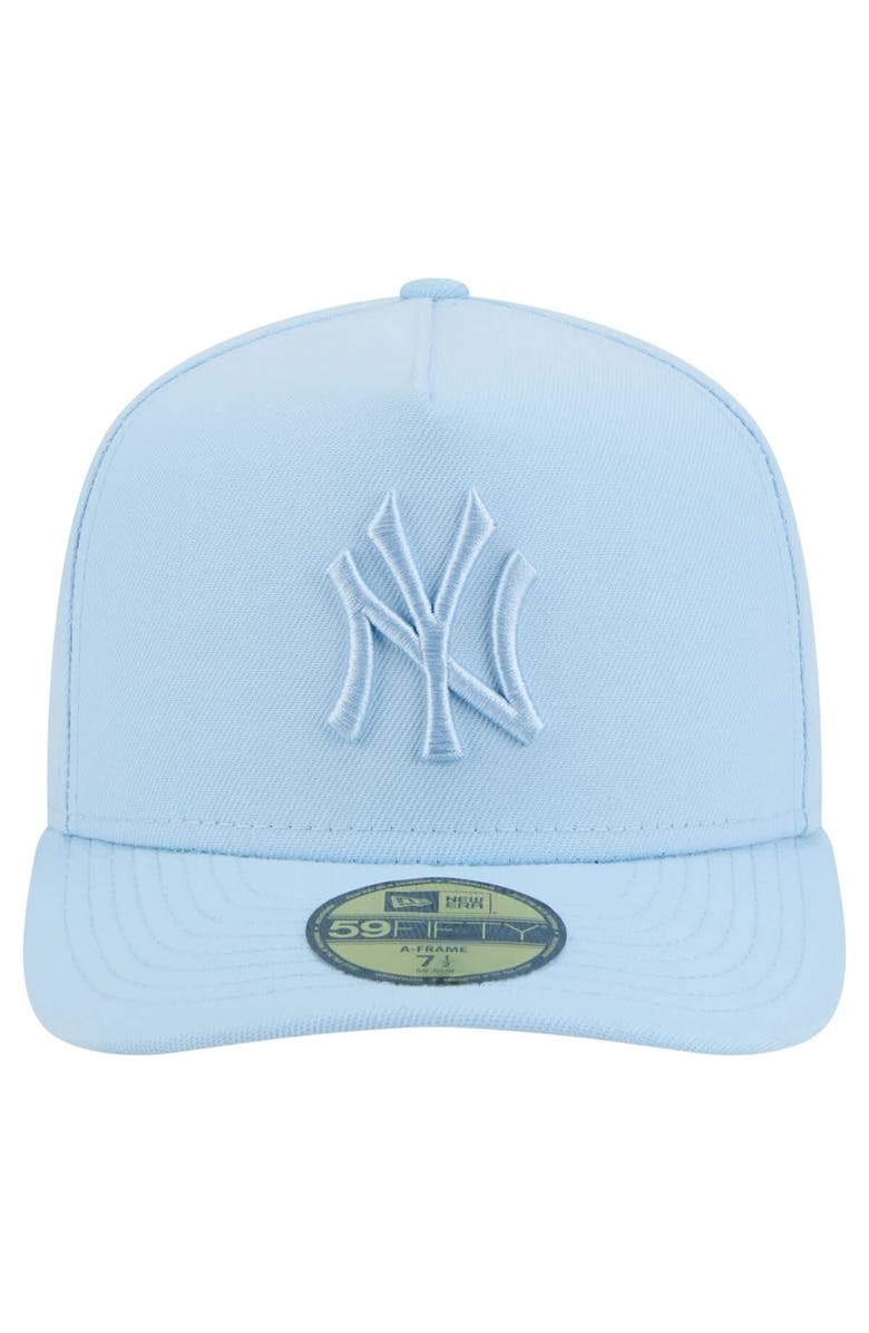 New Era Men's New Era  Light Blue New York Yankees Color Pack A-Frame 59FIFTY Fitted Hat, Alternate, color, Light Blue
