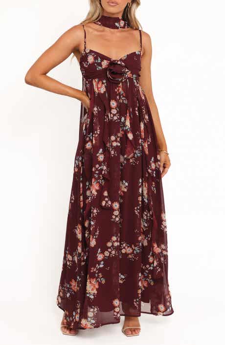 Petal & Pup Tully Print Sleeveless Maxi Dress with Scarf
