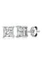 Princess Cubic Zirconia Stud Earrings