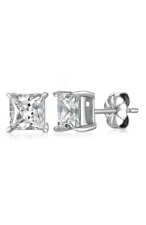 Princess Cubic Zirconia Stud Earrings