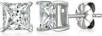 Princess Cubic Zirconia Stud Earrings