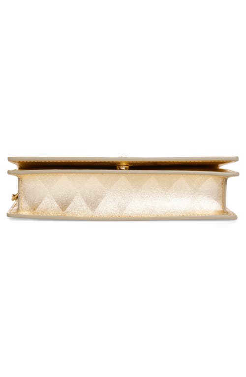 Christian Louboutin Bettina Patent Leather Clutch Bag In Gold