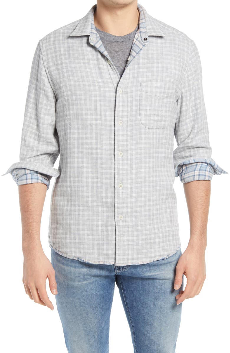 Faherty Brand Reversible Belmar Plaid Button-Up Shirt, Alternate, color,