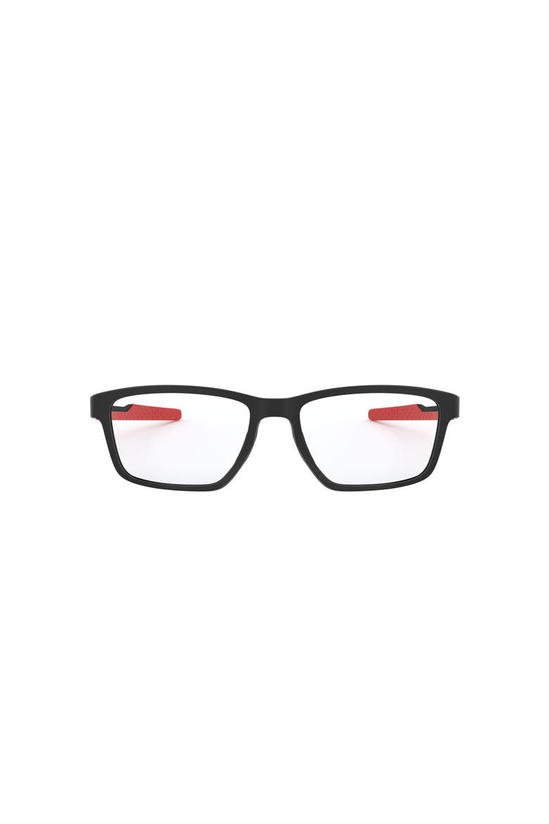 55mm Rectangle optical glasses, Alternate, color, Black/ Red