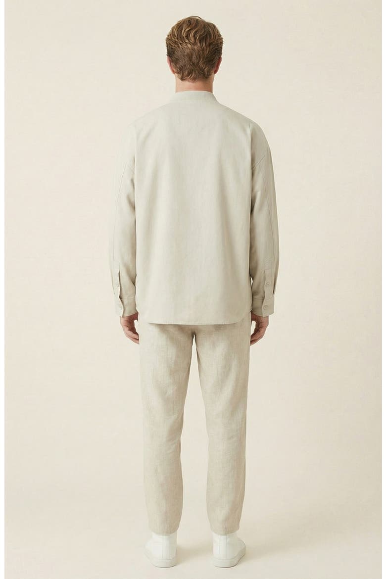 Stand Collar Long Sleeve Jacket, Alternate, color, Light Beige