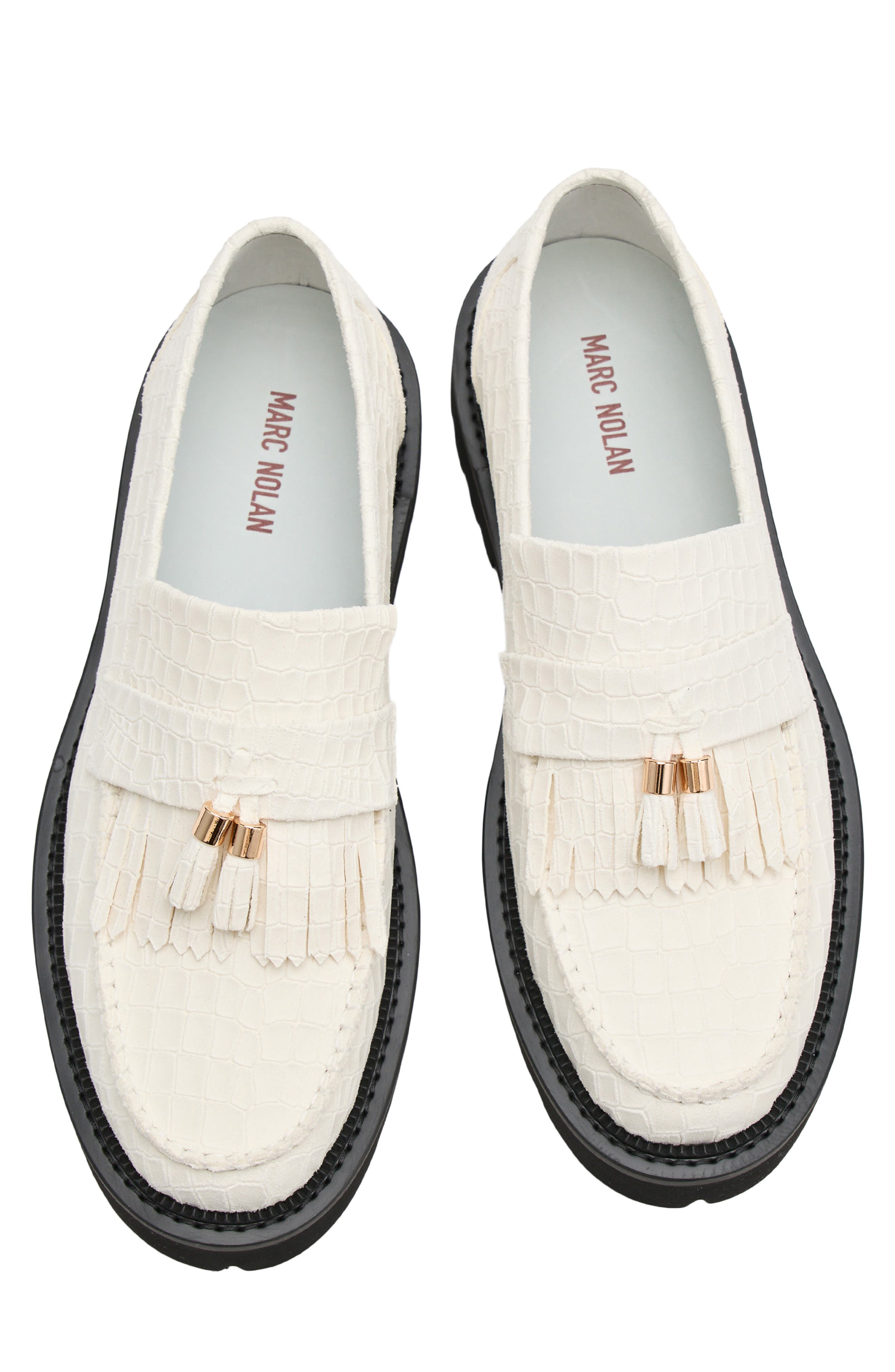 Journey Kiltie Fringe Loafer, Alternate, color, WHITE