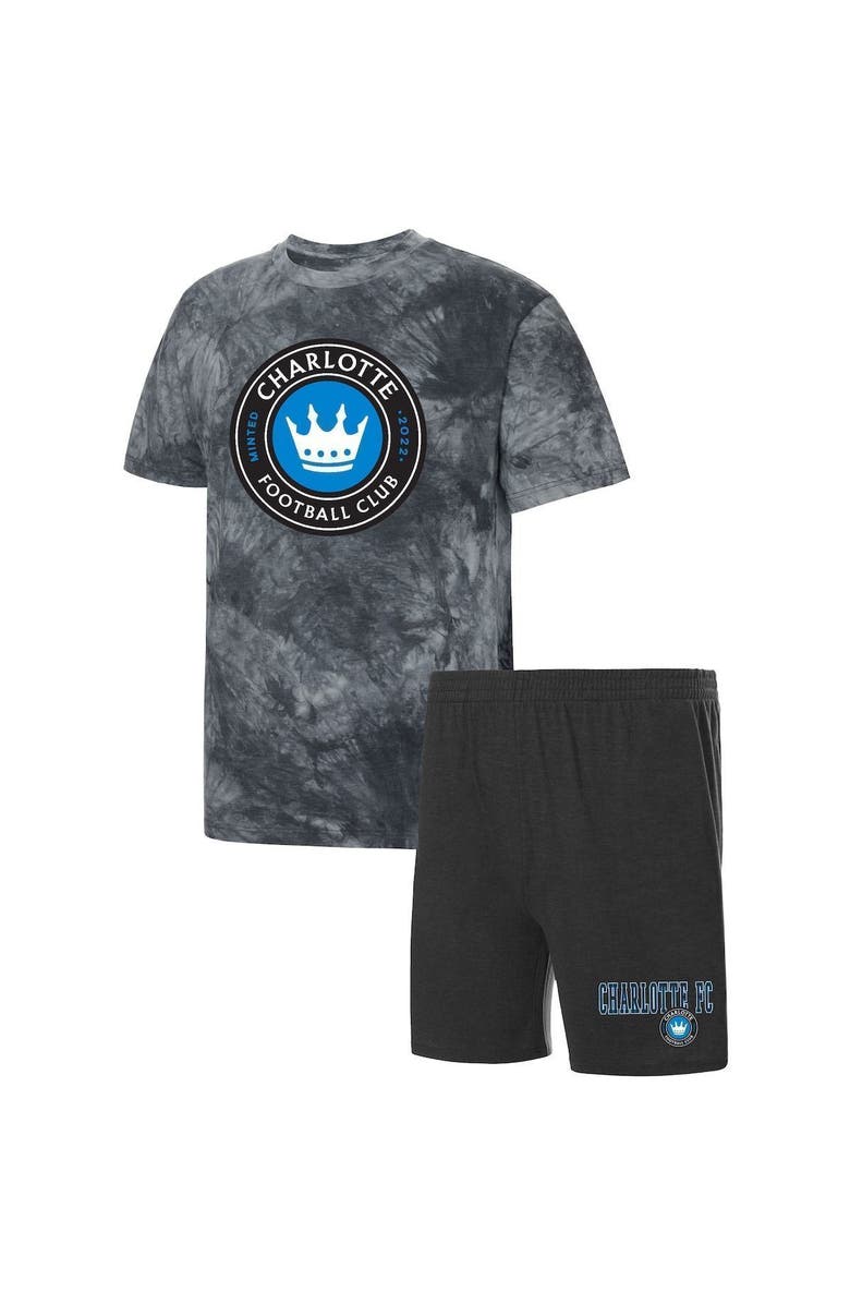 CONCEPTS SPORT Men's Concepts Sport Charcoal Charlotte FC Billboard T-Shirt & Shorts Sleep Set, Main, color, 