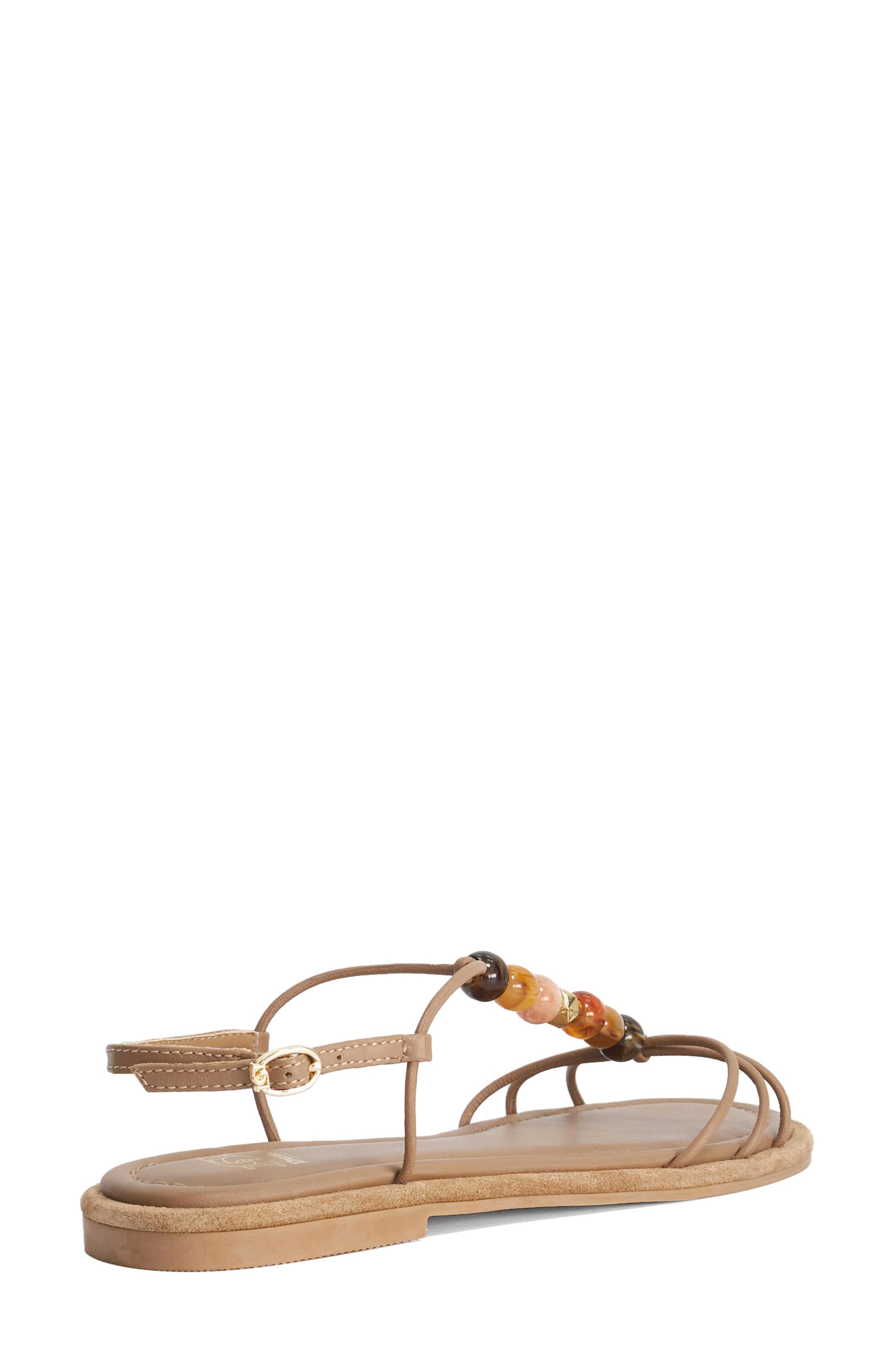 Dune London Lemnos Leather Sandal, Alternate, color, Taupe