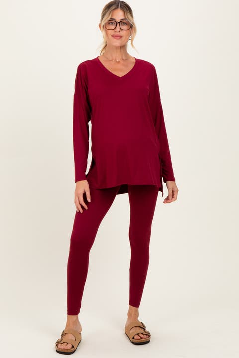 Brushed Knit Oversized Top and Legging Set