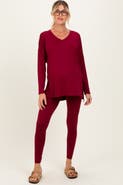 PinkBlush Brushed Knit Oversized Top and Legging Set
