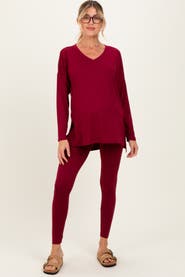 PinkBlush Brushed Knit Oversized Top and Legging Set