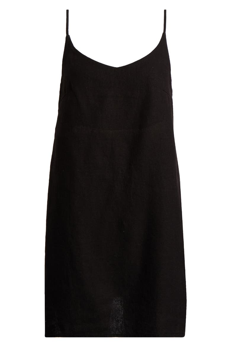 Summer Love Mini Slipdress, Alternate, color, BLACK