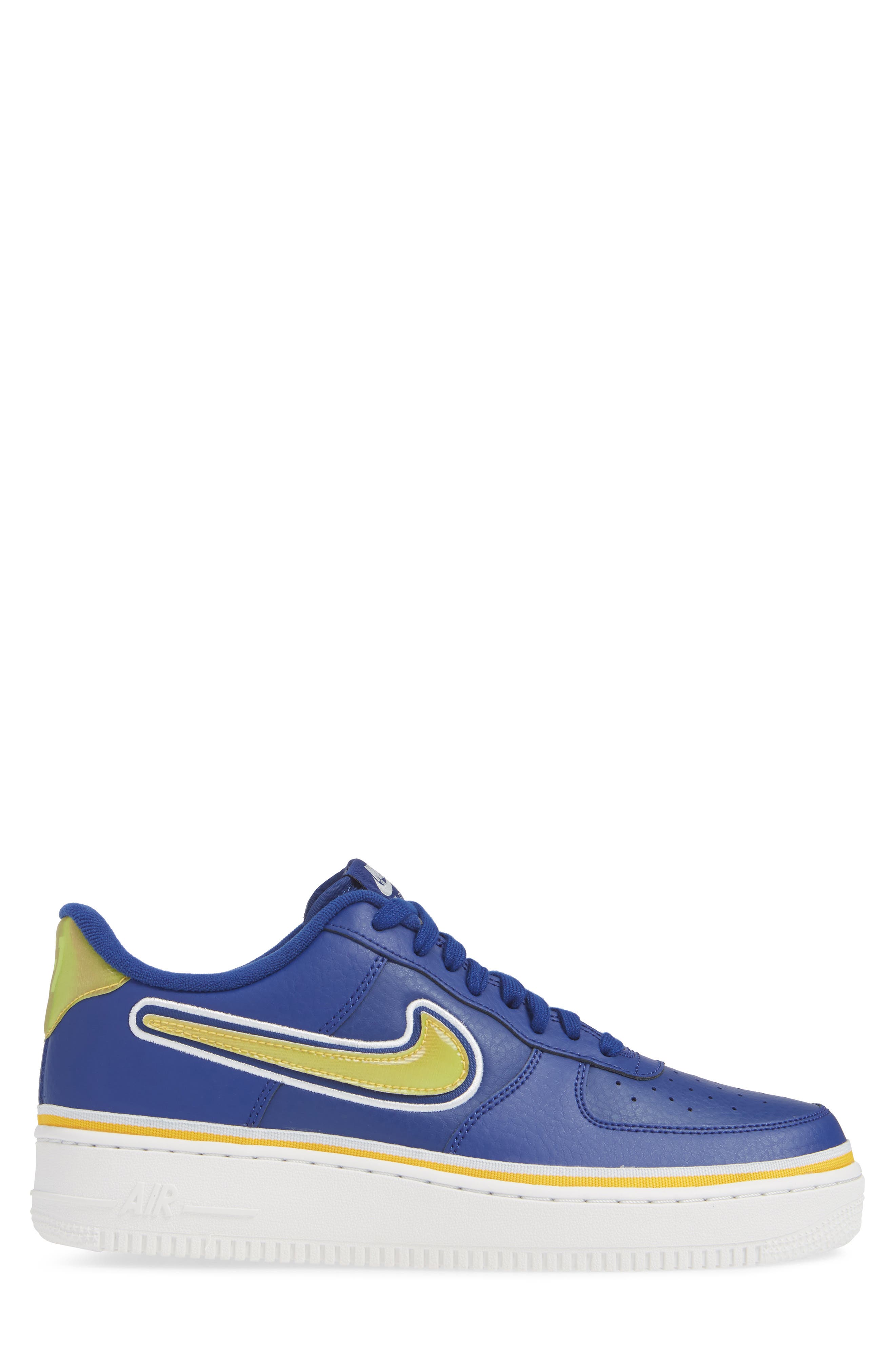 Air Force 1 '07 LV8 Sport Shoe, Alternate, color, DEEP ROYAL/ GOLD/ OFF WHITE