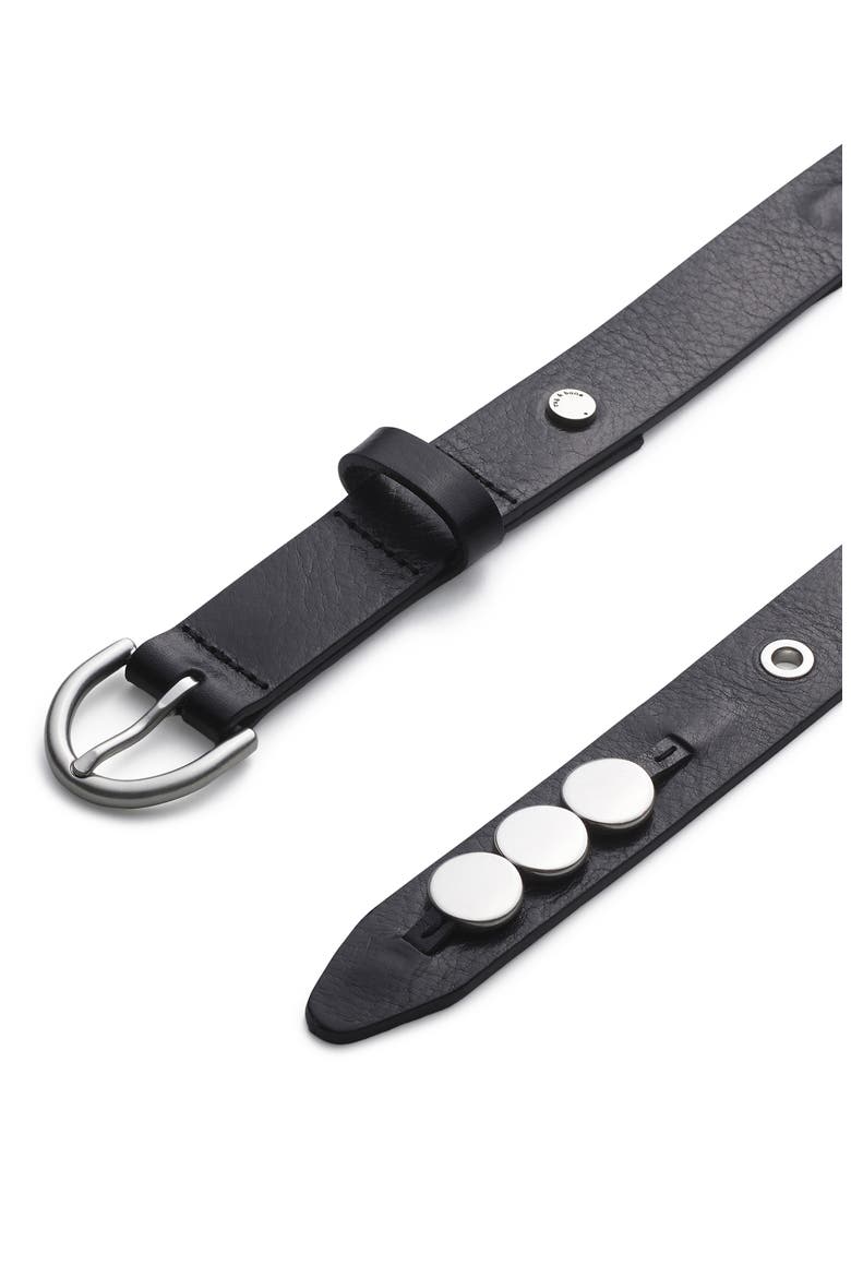 Luna Leather Belt, Alternate, color, BLACK