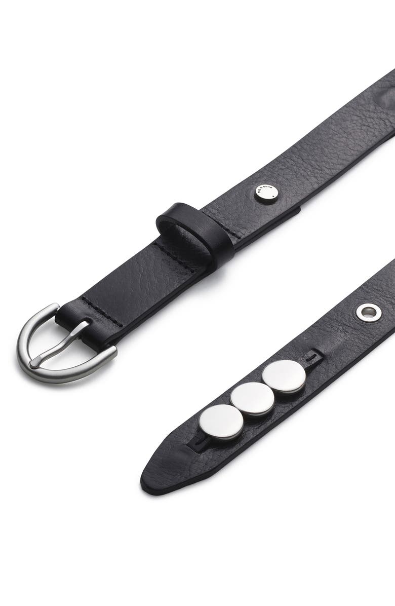 rag & bone Luna Leather Belt, Alternate, color, Black