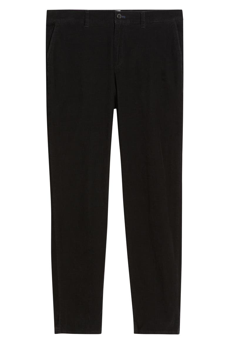 Fabio Flat Front Stretch Corduroy Pants, Alternate, color, ANTHRACITE