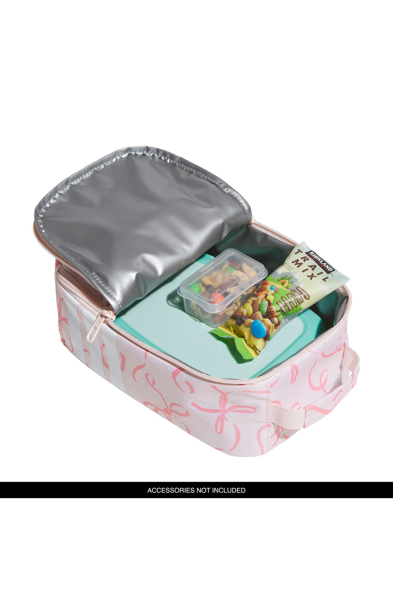 adidas Kids' Santiago Lunch Bag, Alternate, color, Bow Print Pink Tint