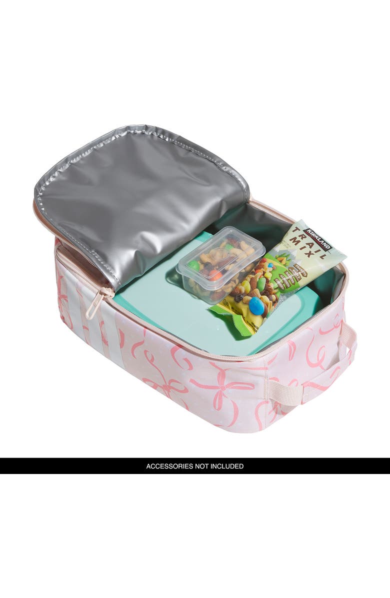 adidas Kids' Santiago Lunch Bag, Alternate, color, Bow Print Pink Tint
