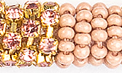 Deepa Gurnani Preeti Beaded Heart Hoop Earrings In Pink