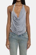 JADED LONDON Button Drape Halter Top