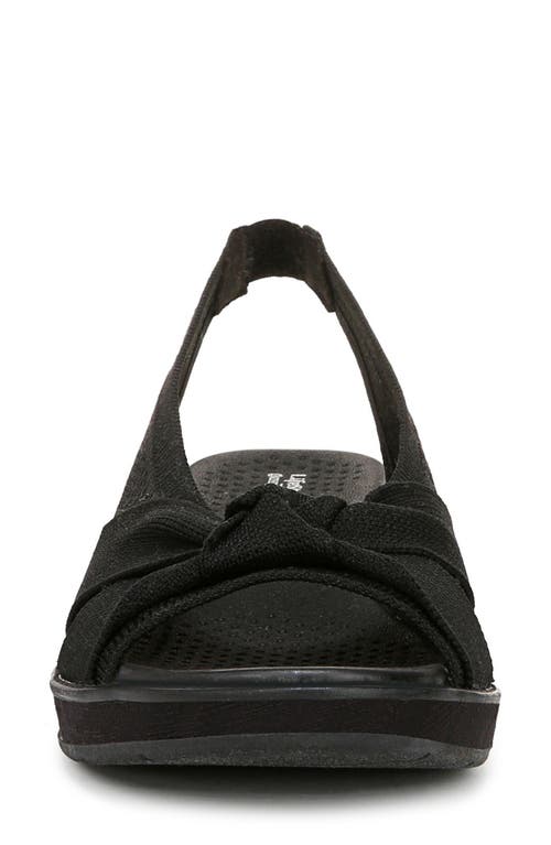 Bzees Bell Slingback Wedge Sandal In Black Knit
