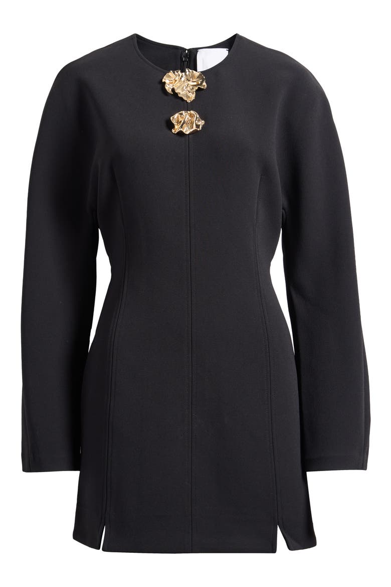 Brotton Long Sleeve Minidress, Alternate, color, BLACK