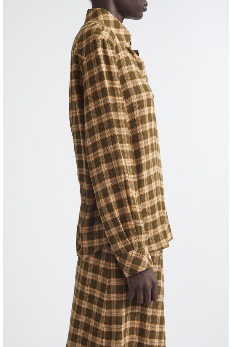 Ritual Plaid Button-Down Shirt, Alternate, color, JADE/ OCRE/ OYSTER