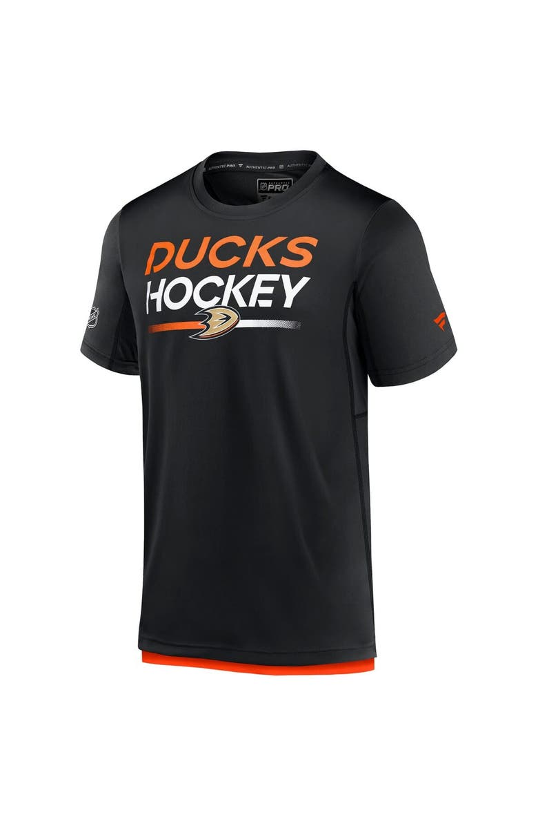 FANATICS Men's Fanatics  Black Anaheim Ducks Authentic Pro Tech T-Shirt, Alternate, color, 