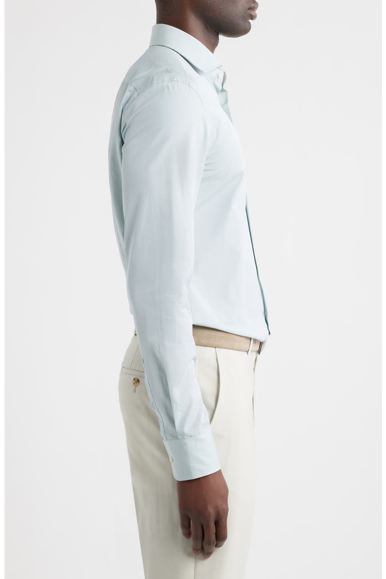 Hank Kent Slim Fit Cotton Dress Shirt, Alternate, color, OPEN GREEN